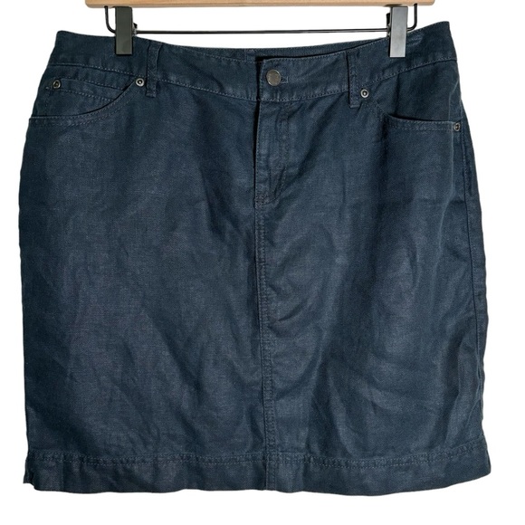 J.Jill 100% Linen Mini Skirt Casual Summer Women's Size 10 Petite - Picture 1 of 9